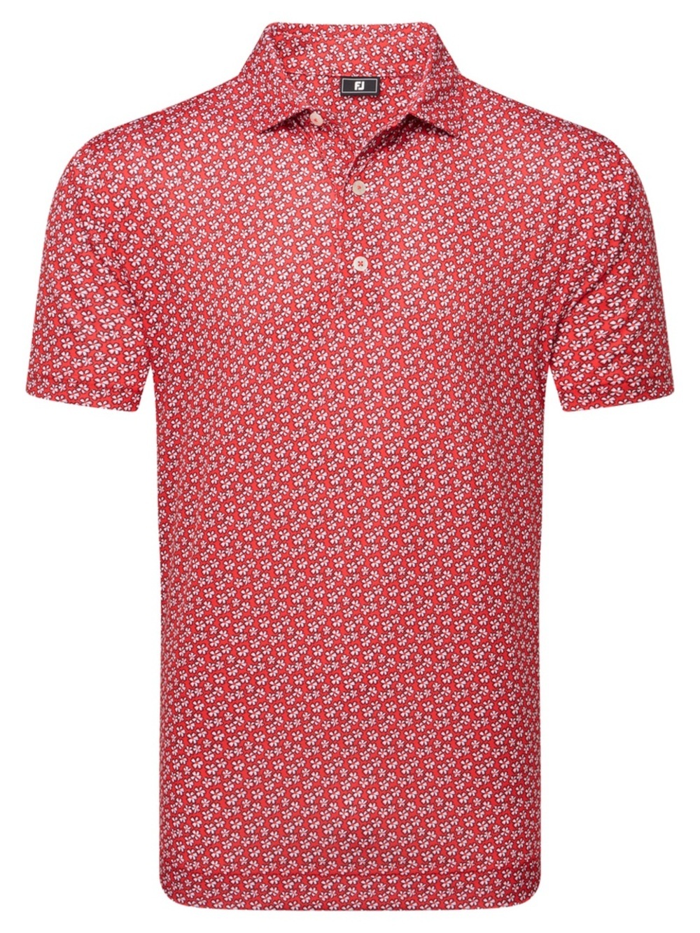 Foot Joy red floral hibiscus polo sz xl